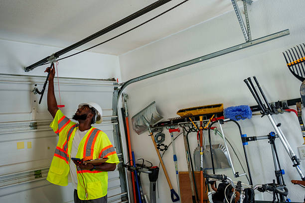 Professional Garage Door Panel Replacement technician working in New Athens, IL